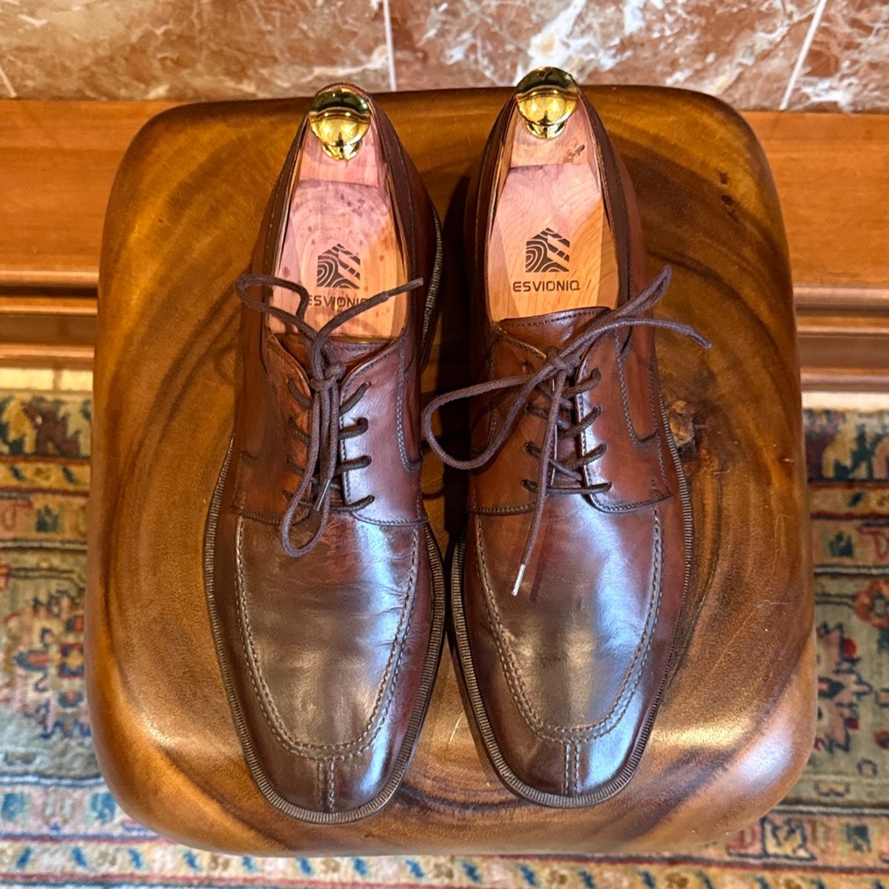 Bostonian Brown Leather Italian made Derby/ 9.5 - Picture 4 of 10